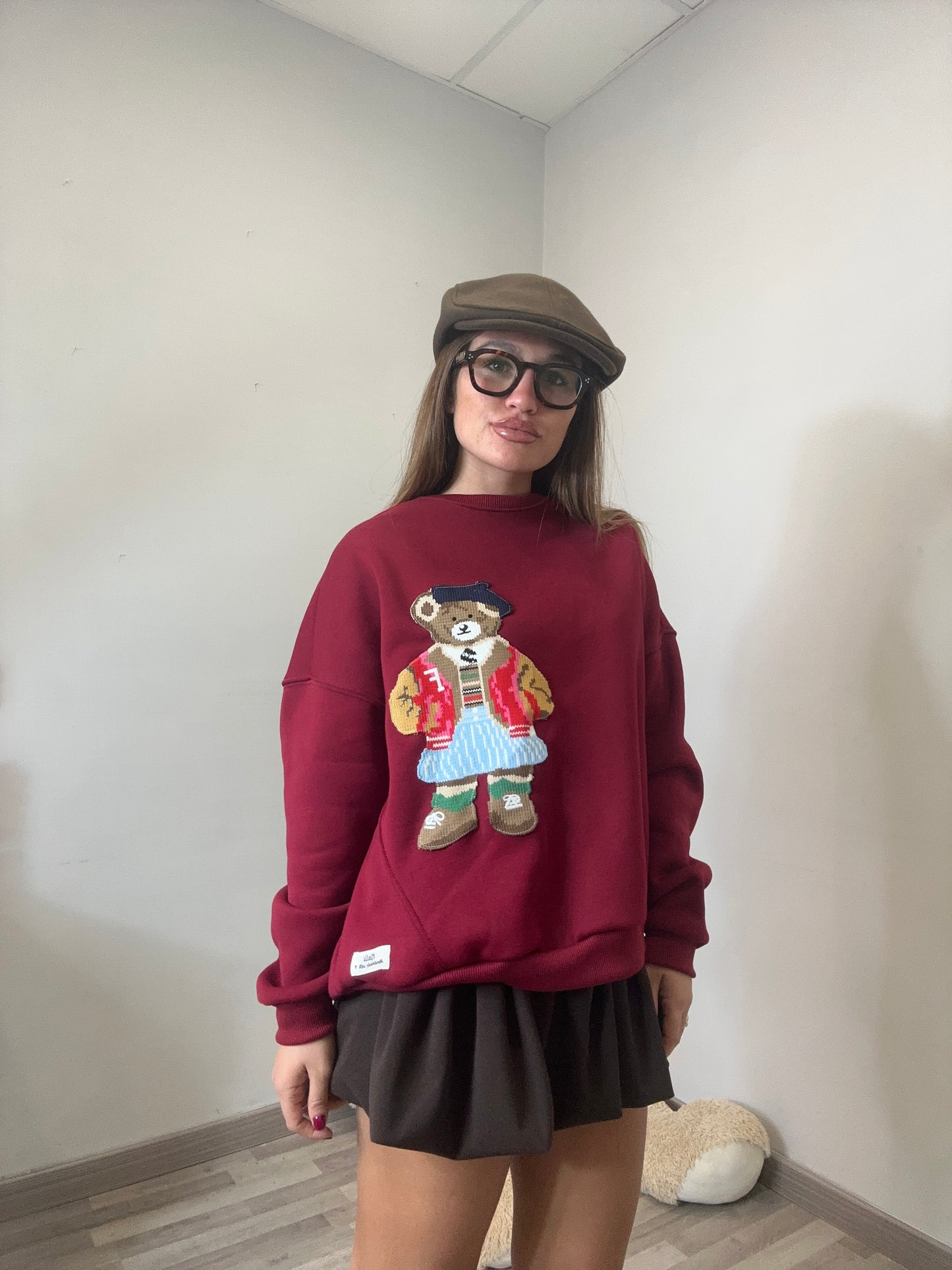 FELPA TEDDY SENZA CAPPUCCIO