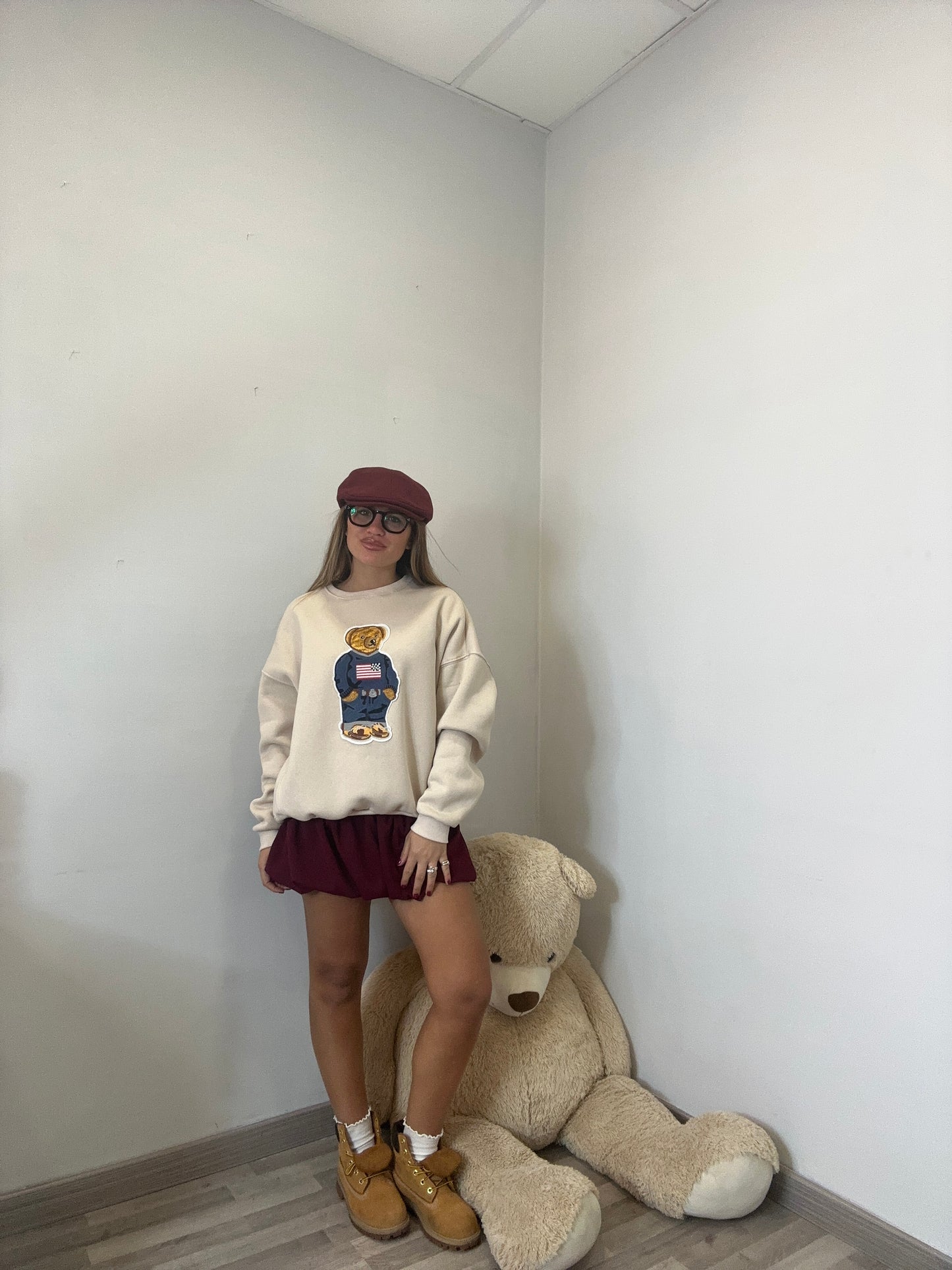 FELPA TEDDY SENZA CAPPUCCIO