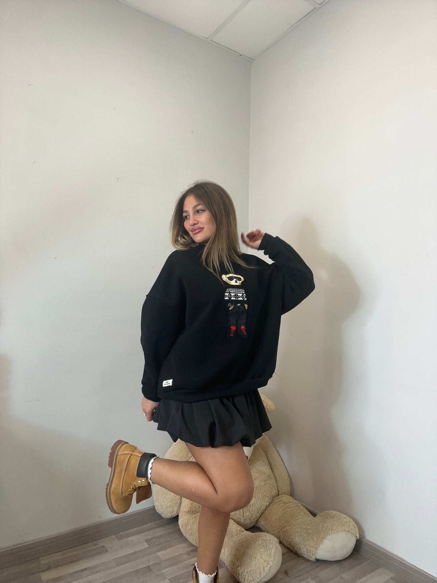 FELPA TEDDY SENZA CAPPUCCIO