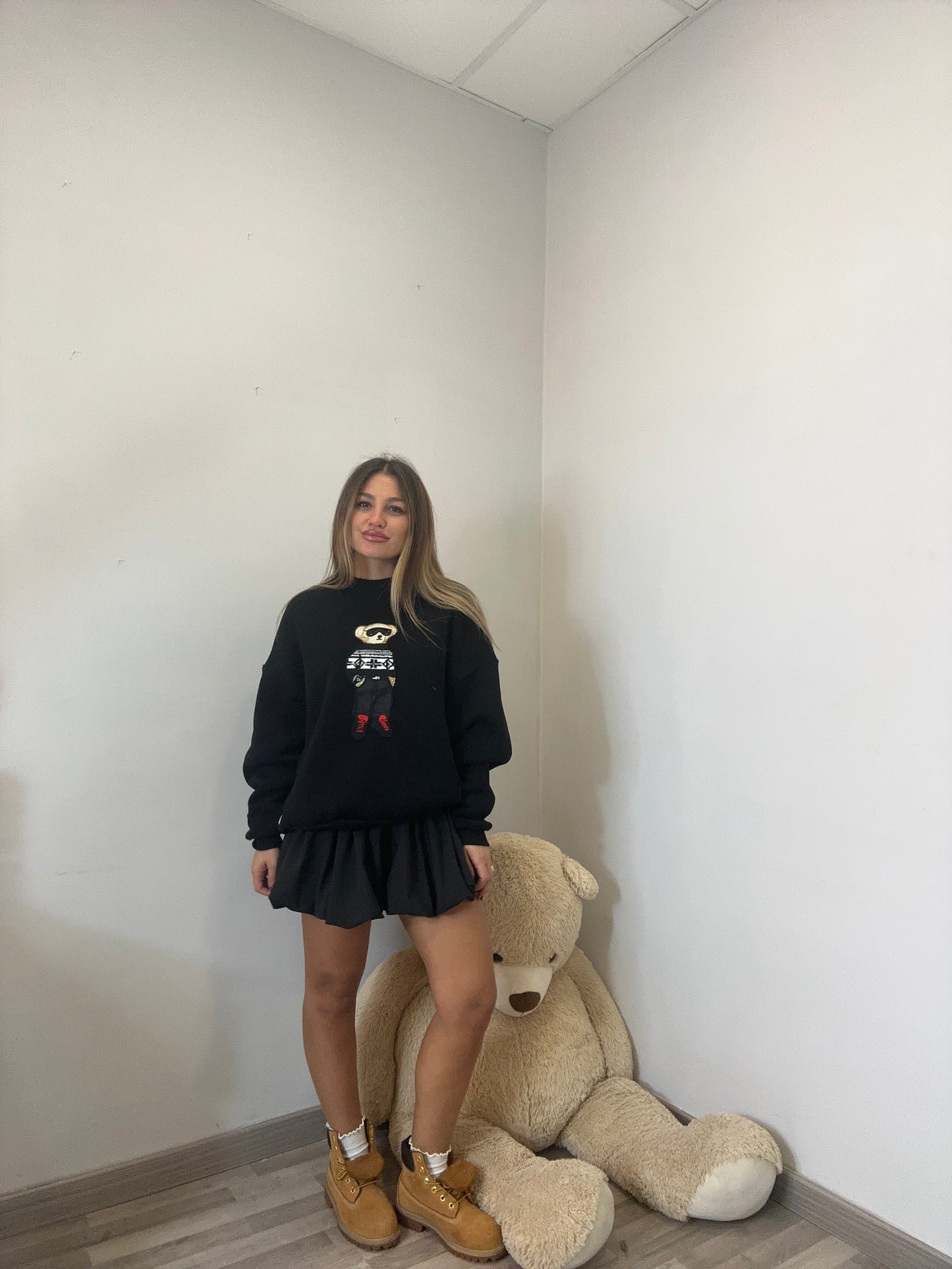 FELPA TEDDY SENZA CAPPUCCIO