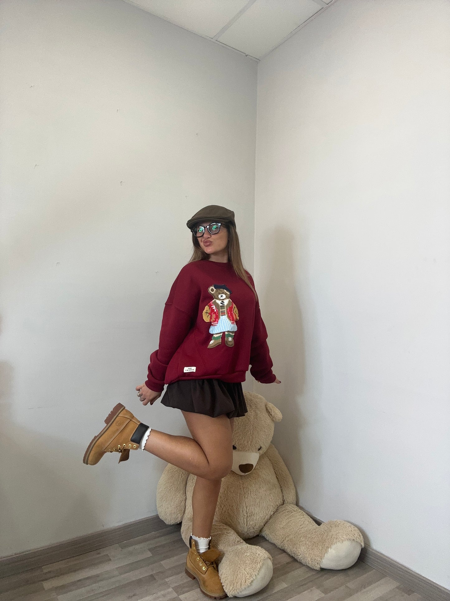 FELPA TEDDY SENZA CAPPUCCIO