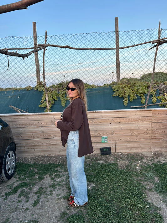 MAGLIA ROCK CON TAGLIO LATERALE