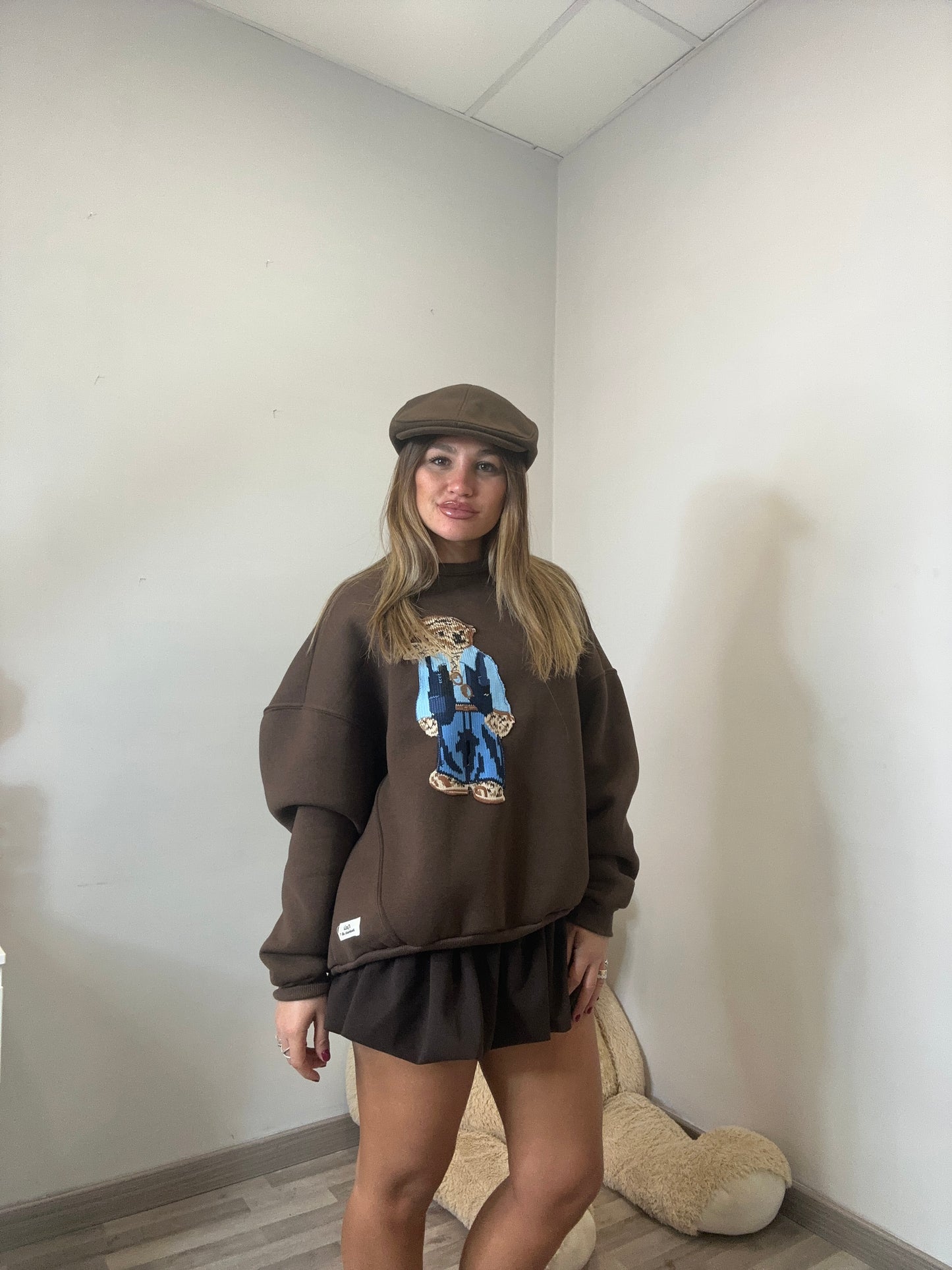 FELPA TEDDY SENZA CAPPUCCIO