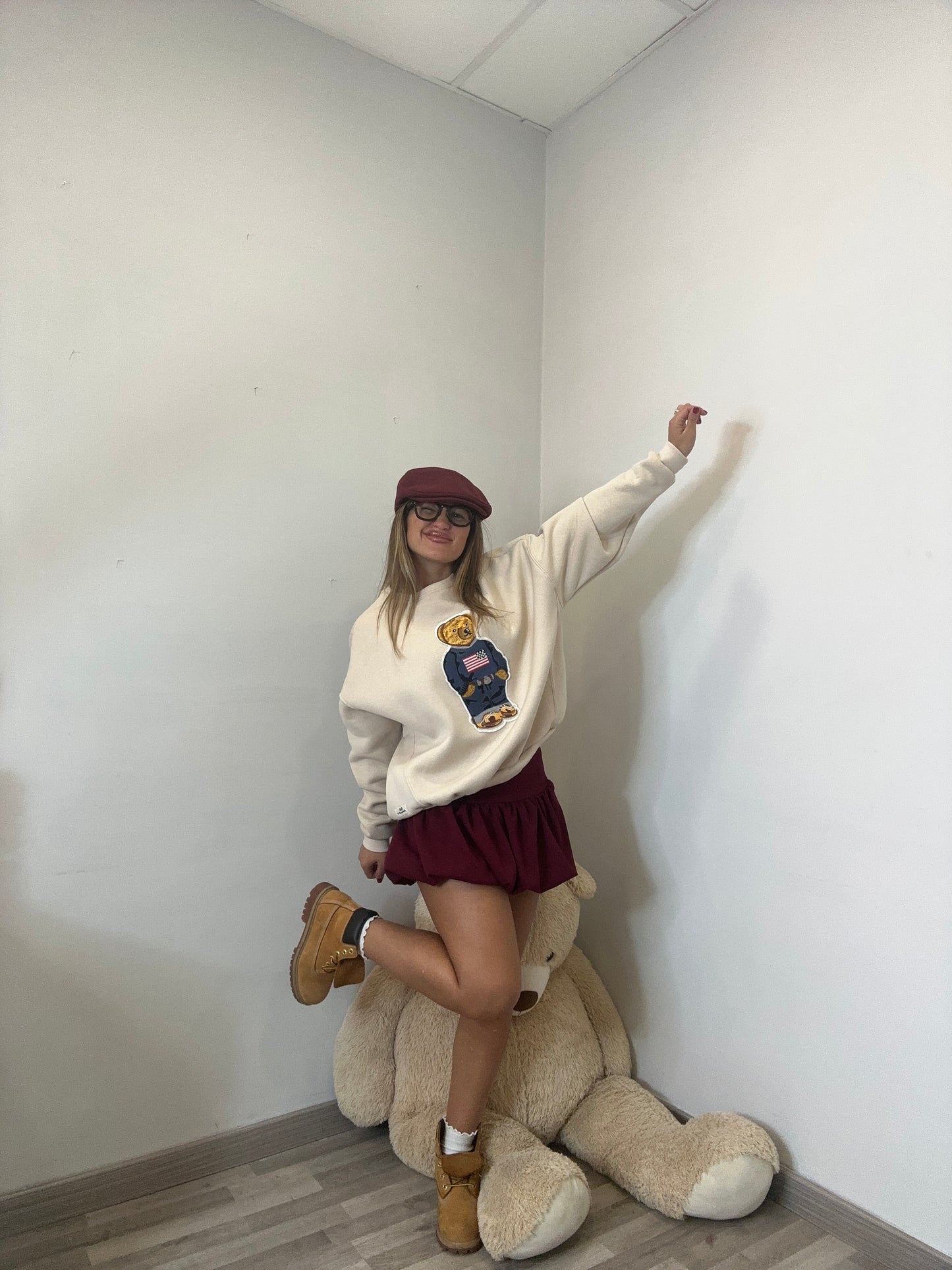 FELPA TEDDY SENZA CAPPUCCIO