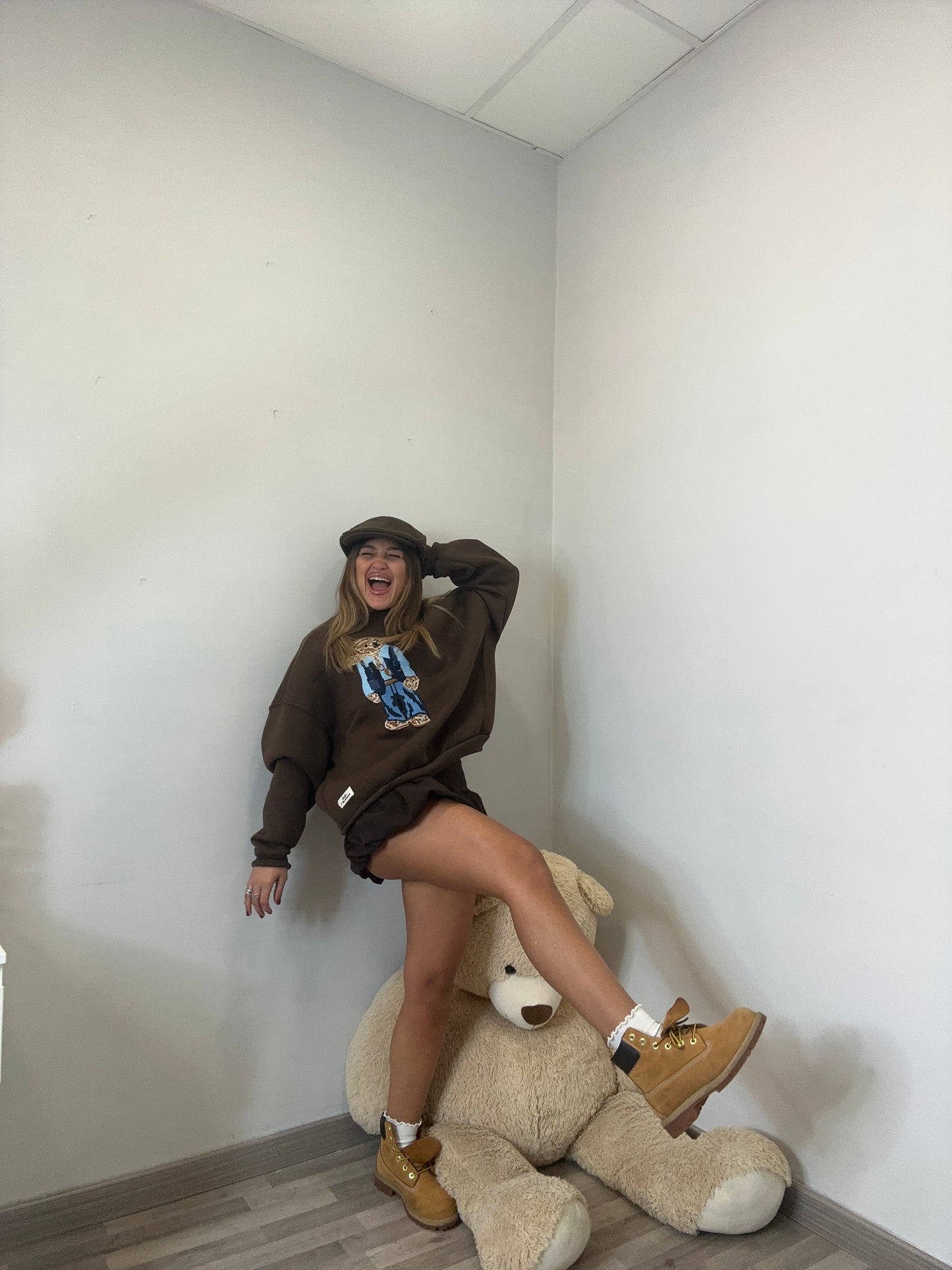FELPA TEDDY SENZA CAPPUCCIO